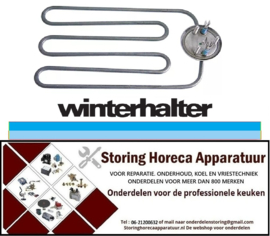 142420418 -Verwarmingselement 2800W 230V VC 1 inbouw ø 47,5mm L 235mm B 140mm H 14mm ronde flens met draadbouten vaatwasser Winterhalter