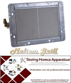 101105985 - Keramischebrander L 237mm B 173mm brandbereik 178x125 2,9-3,1kW M12x1  MELTEM GRILL