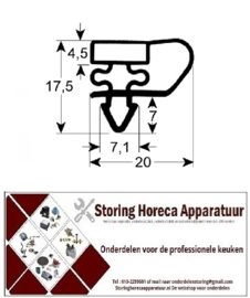 0299153 - Deurrubber op maat gemaakt 823 x 1840mm