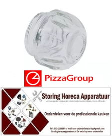 893359033 - Lensnippel draad ø 33,5mm H 39mm ø 40mm borosilicate-glas temp. bestendigheid 550°C PIZZA GROUP