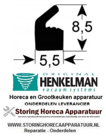 8090320215 - Dekselpakking silicone prijs per meter voor vacumeerapparaat HENKELMAN BOXER 42