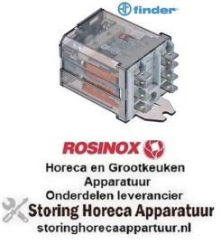 104380139 -Vermogensrelais FINDER 230VAC 16A 2CO aansluiting F6,3 overslagbevestiging ROSINOX