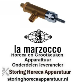 139526844 -Stoomkraan zwenkhendel ingang 1/4" uitgang 3/4" koper LA Marzocco