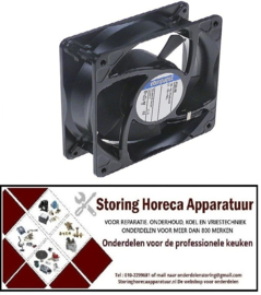 604601121 - Ventilatormotor axiaalventilator L 119mm B 119mm H 38mm 12VDC 4,5W lager kogellager fabrikant nr. 4182NX metaal