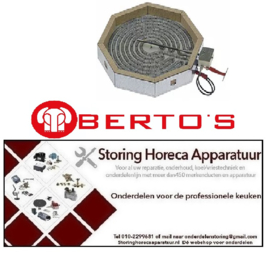 764490152 - stralingselement 8-hoekig 2500W 230V voor Bertos