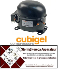 177605212 -Compressor koelmiddel R134a type GX23TB 5/8HP cilinderinhoud 23,2cm³ CSIR 220-240V H 221mm 887W Cubigel