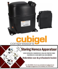 2273070085 -C ompressor koelmiddel R134a HMBP 220-240V 50Hz cilinderinhoud 25,9cm³ 3/4HP CSR Cubigel