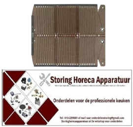H256420602 - kookplaat L 171mm B 140mm inbouwpositie eindstuk passend voor 6 Slot Classic Toaster
