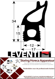 529902536 - Deurrubber B 560mm L 685mm buiten steekmaat Leventi