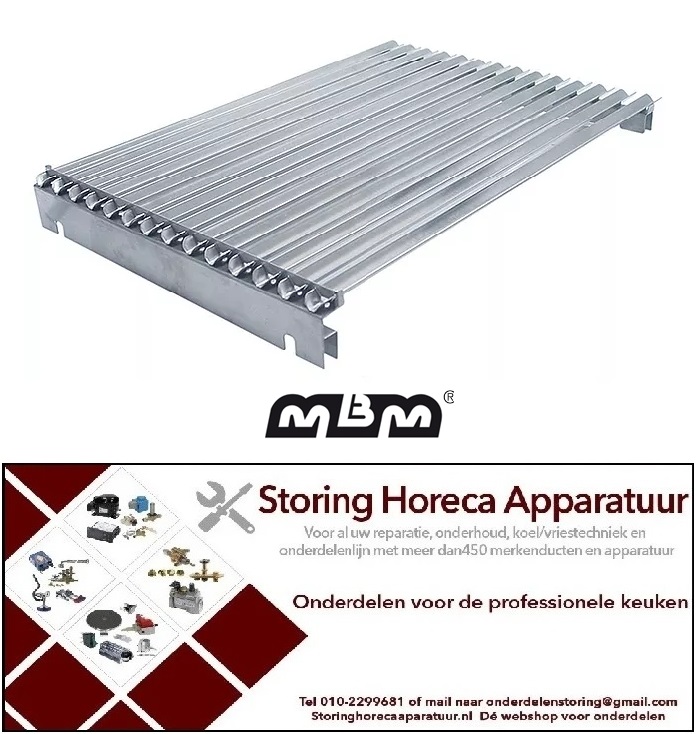 402210240 - Oplegrooster L 610mm B 405mm vlees MBM