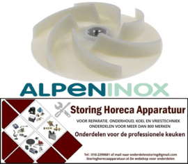 11440521014 - Pompschoep ø 110mm H 32mm rotatierichting rechts draad M8L schacht ø 28mm schachtlengte 3mm ALPENINOX