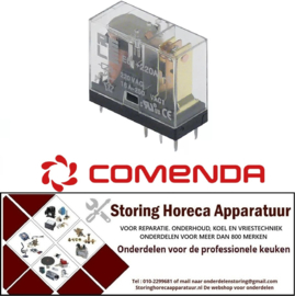 103380335 - Printrelais 230V spanning AC 1CO bij 250V 16A aansluiting pinnen roostermaat 5mm vaatwasser COMENDA