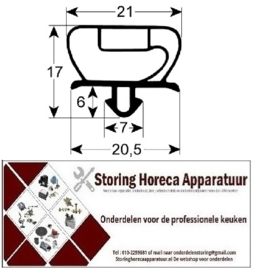 15059235 - Deurrubber  9235 op maat gemaakt  460 x 597