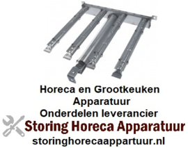 151105422 - Brander staafbrander 4-rijen L 480mm - B 450mm lavasteengrill