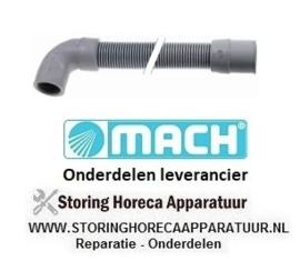 819530819 - Afvoerslang DN20 L 2500mm recht ø binnen 19mm recht ø buiten 24mm haaks ø binnen 22mm MACH TD9541