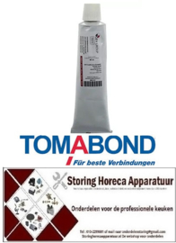 657890107  - Hoge temperaturen silicone TOMABOND -40 tot +250°C rood/bruin tube 90ml