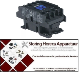 219380219 - Relais AC1 25A 230VAC (AC3/400V) 17A/7,5kW hoofdcontact 3NO hulpcontact 1NC