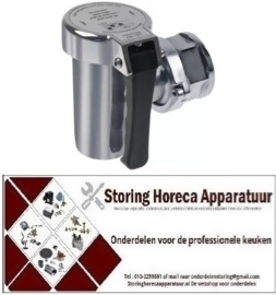039542292 - Aftapkraan 2" ID met flensmoer conisch afdichtend A 110mm B 52mm messing verchroomd