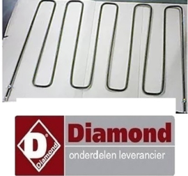 278A87RZ65065 - Verwarmingselement 3650 Watt onder en boven voor pizzaoven DIAMOND EFP/44R-M