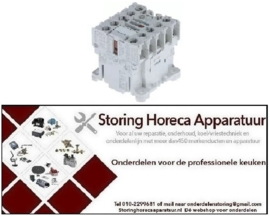 584380239 -Relais AC1 20A 230VAC hoofdcontact 3NO hulpcontact 1NC aansluiting schroefaansluiting
