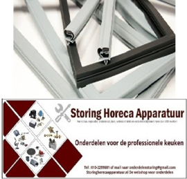 3319046 - Koeldeurrubber L1 465mm L2 735mm Steekmaat 4-zijden op maat gemaakt