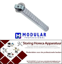 981105160 - Brander staafbrander ø 50mm L 428mm flens B 71mm kookketel flens ø 75mm