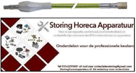 386520899 - Gasslang met steekkoppeling RVS-omvlochten, kunststof gecoat L 2000mm EN 14800