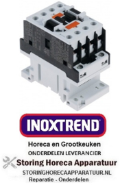 203380855 - Relais AC1 25A 230VAC (AC3/400V) 9A/4,2kW hoofdcontact 3NO hulpcontact 1NO INOXTREND