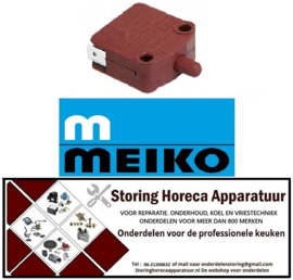 668345060 -Microschakelaar met drukstift pen bediend 250V 16A 1NO aansluiting vlaksteker 6,3mm Meiko