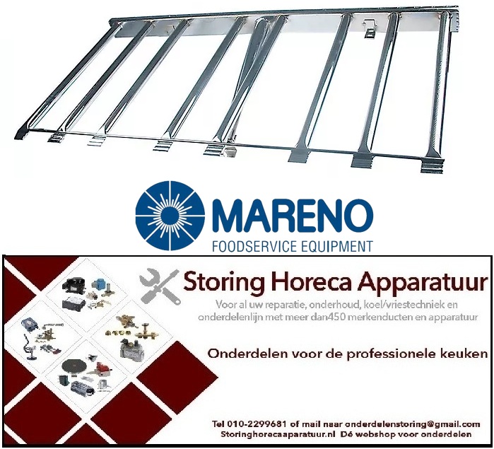 333105521 - Staafbrander 8-rijen L 520mm B 1010mm H 60mm kantel braadpan MARENO