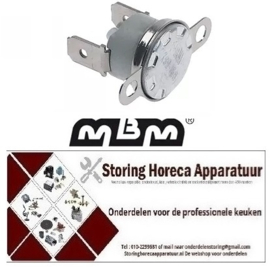 679390504 -Clixonthermostaat uitschakeltemp. 90°C 1NC 16A LA 23,8mm 250V 2-gatsbevestiging aansluiting F6,3 MBM