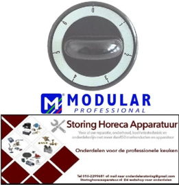 721110675 - Knop schakelaar 7-standen ø 62mm as ø 6x4,6mm MODULAR