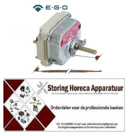 167375185 -Thermostaat t.max. 320°C instelbereik 53-320°C 4-polig 4NO 16A voeler ø 3,9mm voeler L 228mm MBM