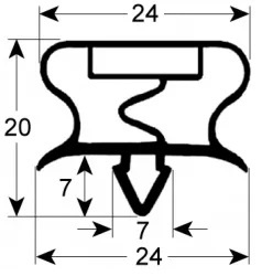 408901747 -Koeldeurrubber B 375mm L 610mm steekmaat FOSTER