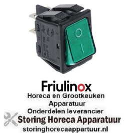 218995257 -Schakelaar BIPOLAR SWITCH GREEN 16A 250V FRIULINOX