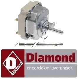 53366102700 -Thermostaat t.max. 300°C instelbereik 50-300°C 3-polig 3NO 16A voeler ø 3mm voeler L 219mm voor gasfornuis DIAMOND CFV-BP