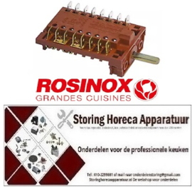 177300049 -Nokkenschakelaar 4 schakelstanden 8NO schakelvolgorde 0-1-2-3 16A as ø 6x4,6mm as L 17mm ROSINOX