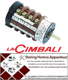 459345149 - Draaischakelaar 3 0-1-2 contactset 8 - 400 Volt - 20 Amp La-Cimbali