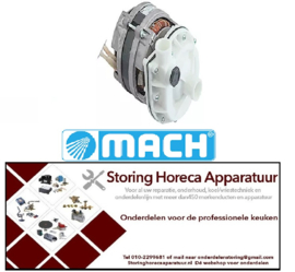 464500327 - Waspomp ingang ø 30mm uitgang ø 30mm type B287.1650 230V 50Hz fasen 1 0,24kW 0,33PS L 180mm MACH
