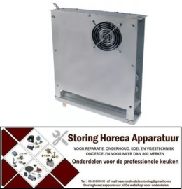 167750439 - Verdamper L 380mm H 425mm dikte 70mm inbouwpositie gecentreerd 150m³/h - 2,25m/s voor koeling