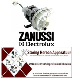 108500396 - Waspomp ingang ø 45mm uitgang ø 40mm type B257.1700 230V 50Hz fasen 1 0,75kW voor vaatwasser Electrolux, Zanussi Professional