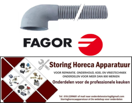 909505082 - Afvoerslang L 1500mm haaks ø binnen 48mm haaks ø buiten 58mm slang ø buiten 31mm FAGOR