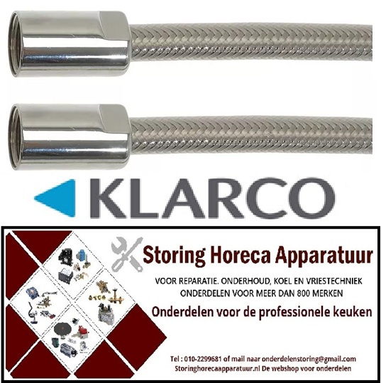 197785189 - Doucheslang RVS L 1100mm t.max. 90°C met flexibel weefsel werkdruk 10bar KLARCO