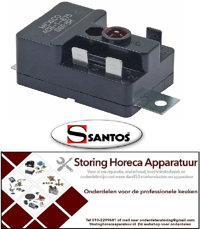 EM66202409 - Startrelais 4CR-1-675 220V bevestigingsafstand 55mm F6,3 SANTOS No 9
