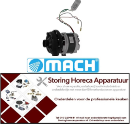 234500114 - Waspomp ingang ø 45mm uitgang ø 40mm type 230V 50Hz fasen 1 0,75kW 1PS L 225mm rotatierichting rechts MACH