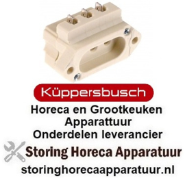 985550405 - Stopcontact vlaksteker 6,3mm voor verwarmingslelement 2-polig + aarding KUPPERSBUSCH