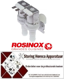 158373020 - Magneetventiel dubbel haaks 230VAC ingang 3/4" uitgang 14mm ingang 10l/min DN10 t.max. 90°C ROSINOX