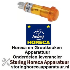 186360621 - Signaallamp ø 14mm geel 220V - HORECA-SELECT