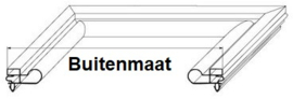 3599195 - L1 575mm L2 715mm Buitenmaat 4-zijden voor koeling FOSTER