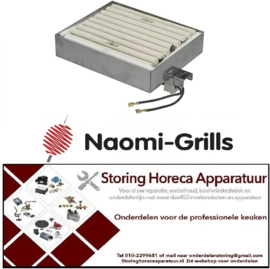 862418224 - Stralingselement 1250W 400V L 214mm B 180mm H 52mm voor NAOMI GRILL